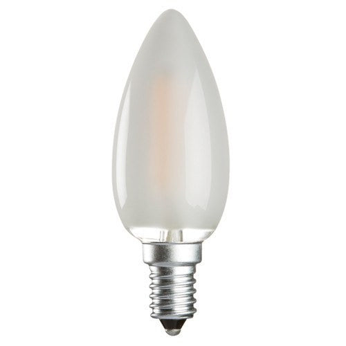 Replacement Lamps - 2 Watt 3000K LED Candle Lamp - Small ES Cap (E14) Frosted Finish