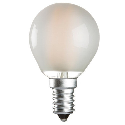 Replacement Lamps - 4 Watt 3000K LED Golf Ball Lamp - Small ES Cap (E14) Frosted Finish