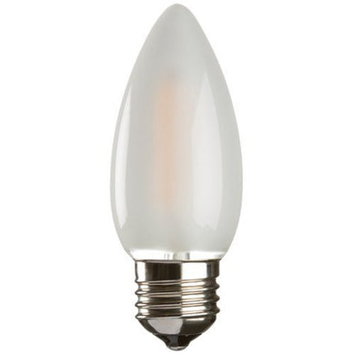 Replacement Lamps - 4 Watt 35mm 3000K LED Candle Lamp - Edison Screw Cap (E27), Frosted Finish