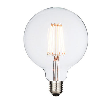 Replacement Lamps - 6 Watt Warm White (1800K) LED Filament Edison Screw (E27) Clear 125mm Globe Lamp