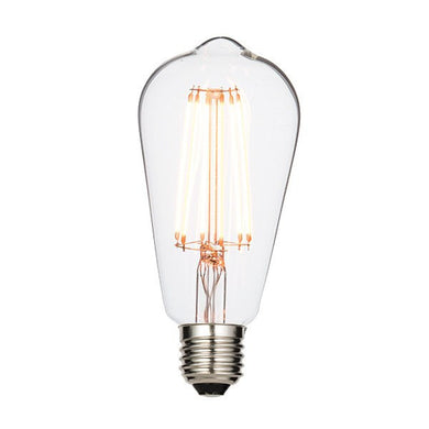 Replacement Lamps - 6 Watt Warm White (1800K) LED Filament Edison Screw (E27) Clear Pear Lamp