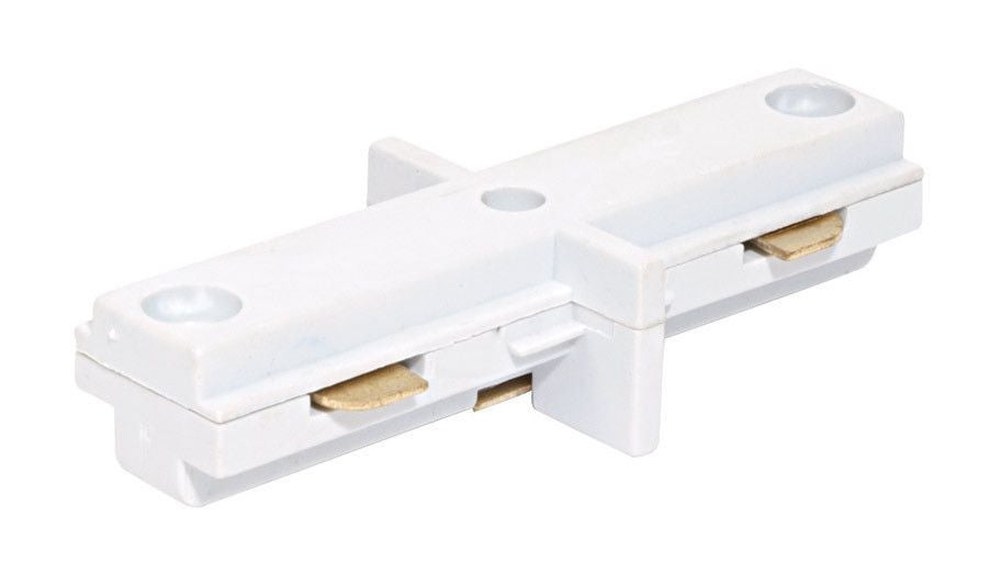 Retail Display Lighting - White Single Circuit Track Internal Connector