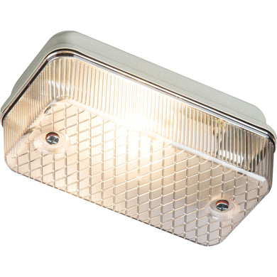 100 Watt max. ES (E27) IP65 Semi Clear Lens Cover Bulkhead - Steel City Lighting