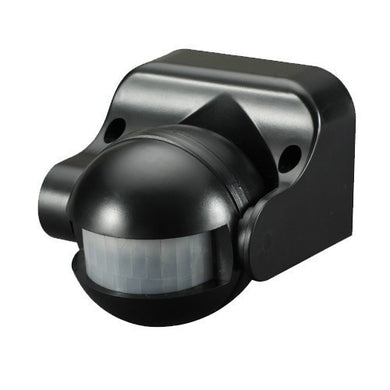 Security Lighting - 180° IP44 Black PIR Sensor