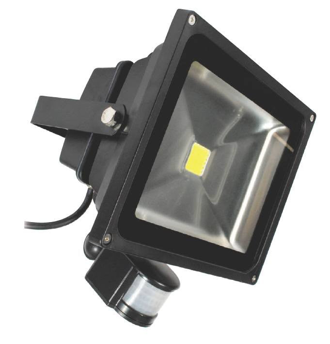 Security Lighting - 50 Watt 4,000lm Daylight IP65 PIR Floodlight