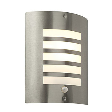 Security Lighting - Bianco Stainless Steel IP44 PIR Wall Lantern