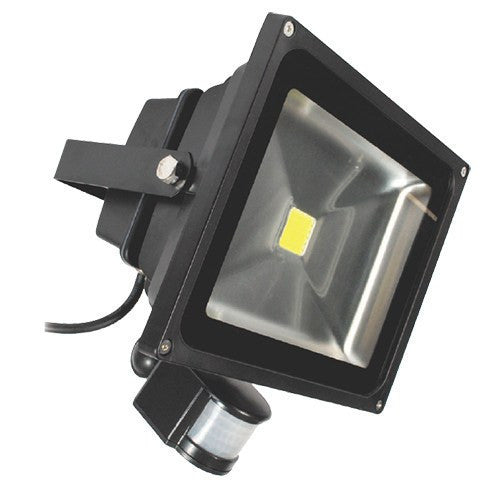 Security Lighting - ECO 30 Watt IP65 Daylight (6500K) LED PIR Floodlight