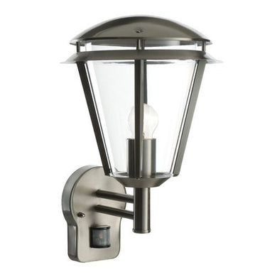 Security Lighting - Inova IP44 Stainless Steel PIR Wall Lantern