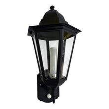 Security Lighting - P-Lux LED Large Traditional Hi-Lo Black Wall Lantern