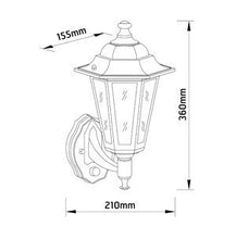 Security Lighting - P-Lux LED Traditional Hi-Lo Black Wall Lantern