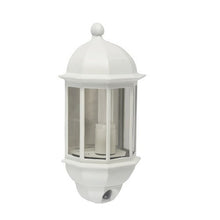 Security Lighting - P-Lux LED Traditional Hi-Lo Five Panel White Half Lantern