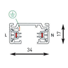 1 Metre Single Circuit Track - Steel City Lighting